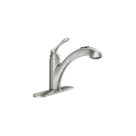 Moen Spot Resist Stainless One-Handle Pullout Kitchen Faucet 87017SRS